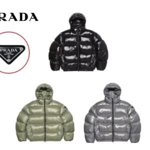 프라다 샤이니 나일론 유광 패딩