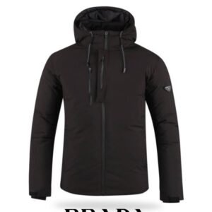 프라다 메인 로고 후드 패딩