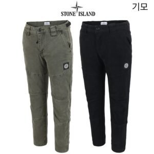 스톤아일랜드 안기모 무릎 절개 슬림 조거 팬츠 (바지)