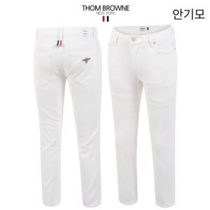 톰브라운 안기모 화이트 슬림 일자 베이직 팬츠 (바지)