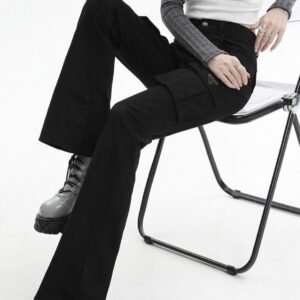 프라다 밴딩 플레이트 카고 부츠컷 팬츠 (여성)