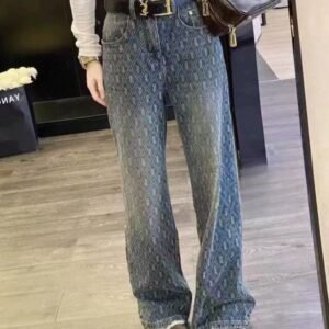 입생로랑 여성 데미지 자수 데님 청바지(여자)