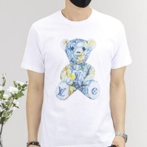 루이비통 블루 베어 뒷패치 모노그램 반팔티