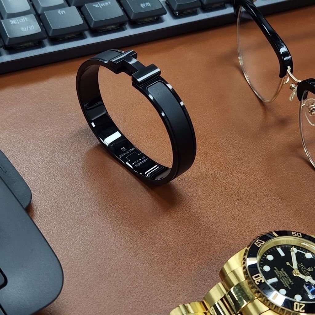 에르메스 491 클릭아슈 올블랙 무광 팔찌(남성) - 이미지 18