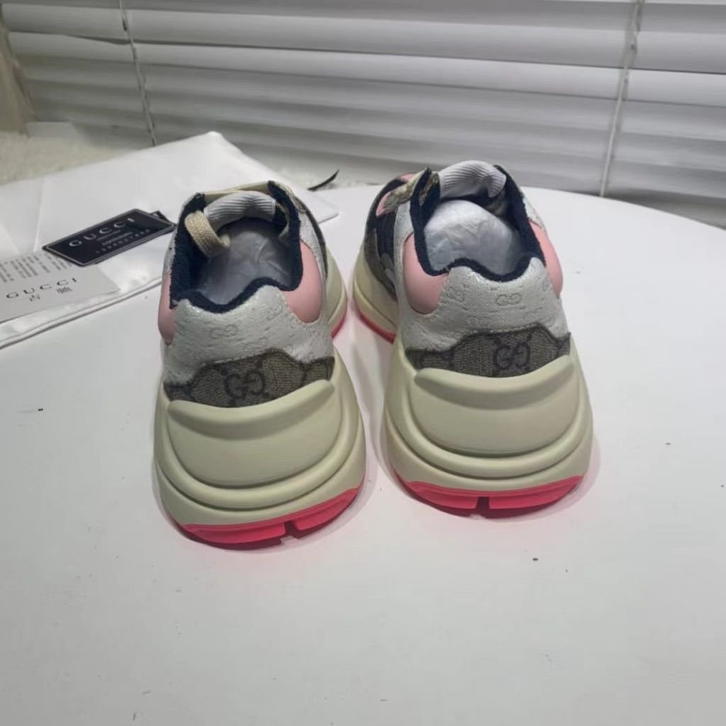 구찌 여성 뉴 라이톤 스니커즈(베이지 핑크) - 이미지 6