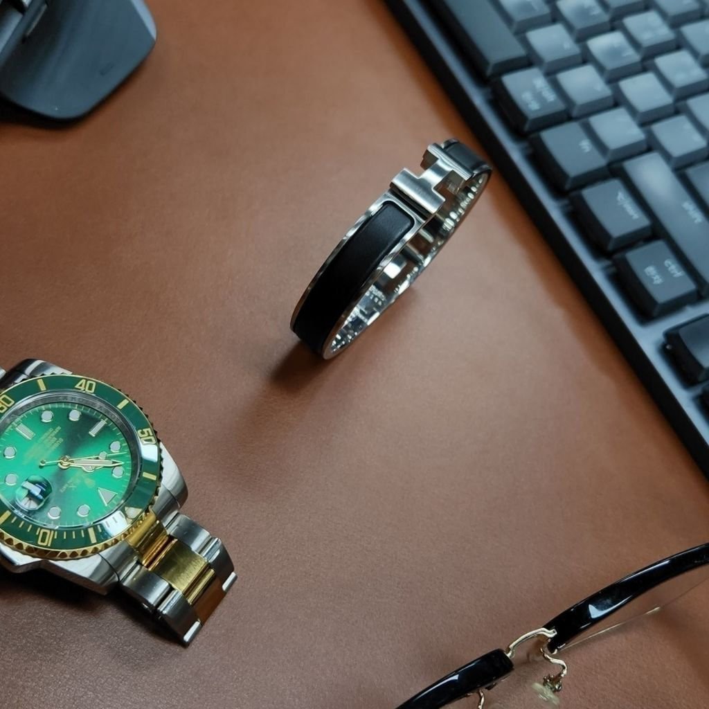 에르메스 491 클릭아슈 올블랙 무광 팔찌(남성) - 이미지 9