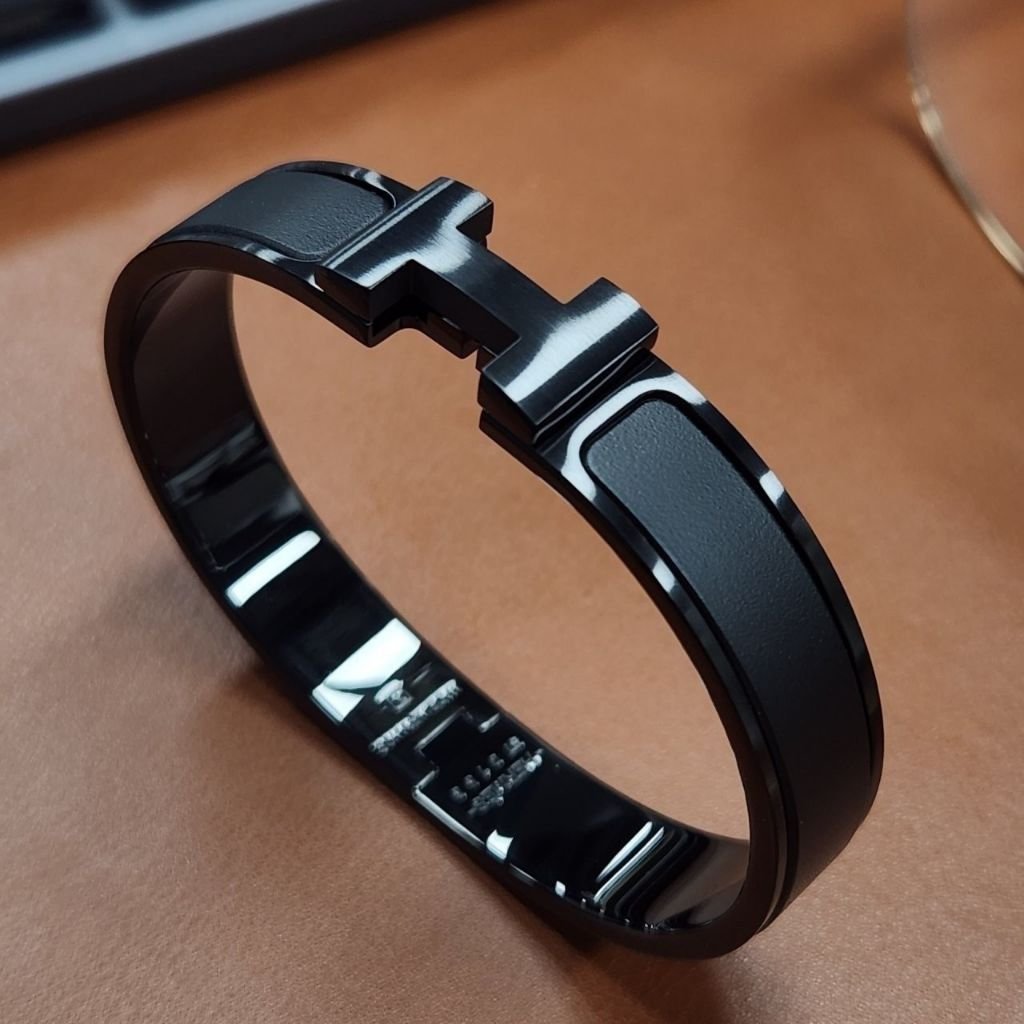 에르메스 491 클릭아슈 올블랙 무광 팔찌(남성) - 이미지 19