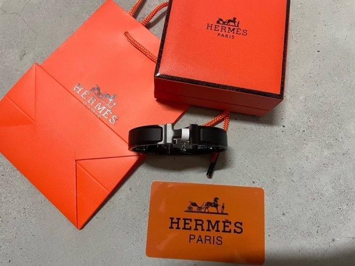 에르메스 491 클릭아슈 올블랙 무광 팔찌(남성)