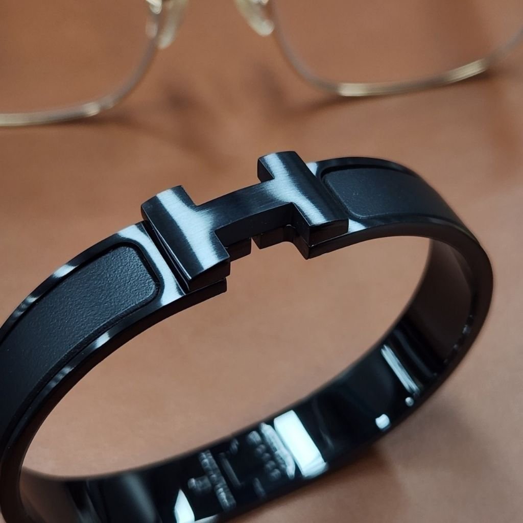 에르메스 491 클릭아슈 올블랙 무광 팔찌(남성) - 이미지 3