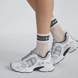 디올 크로노 가죽 이펙트 패널 메시 스니커즈(화이트 & 블랙)