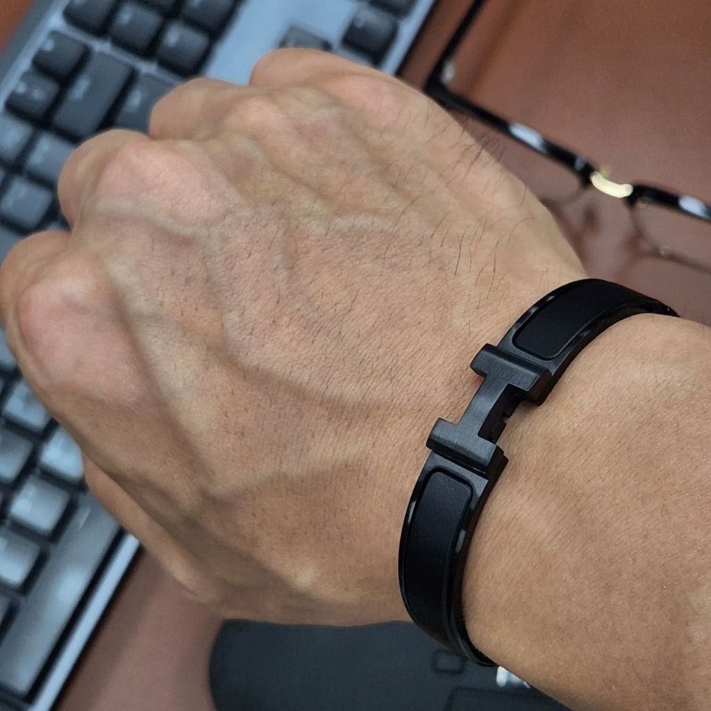 에르메스 491 클릭아슈 올블랙 무광 팔찌(남성) - 이미지 12