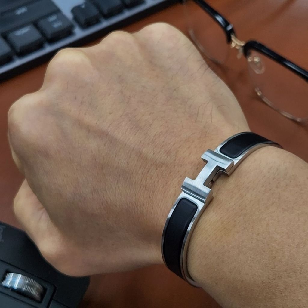 에르메스 491 클릭아슈 올블랙 무광 팔찌(남성) - 이미지 16