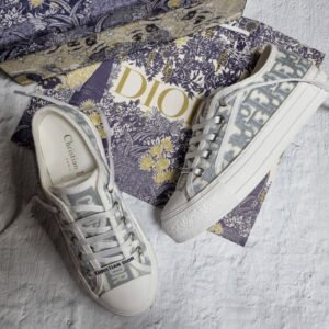 디올 워크앤 자수 오블리크 스니커즈 (그레이)