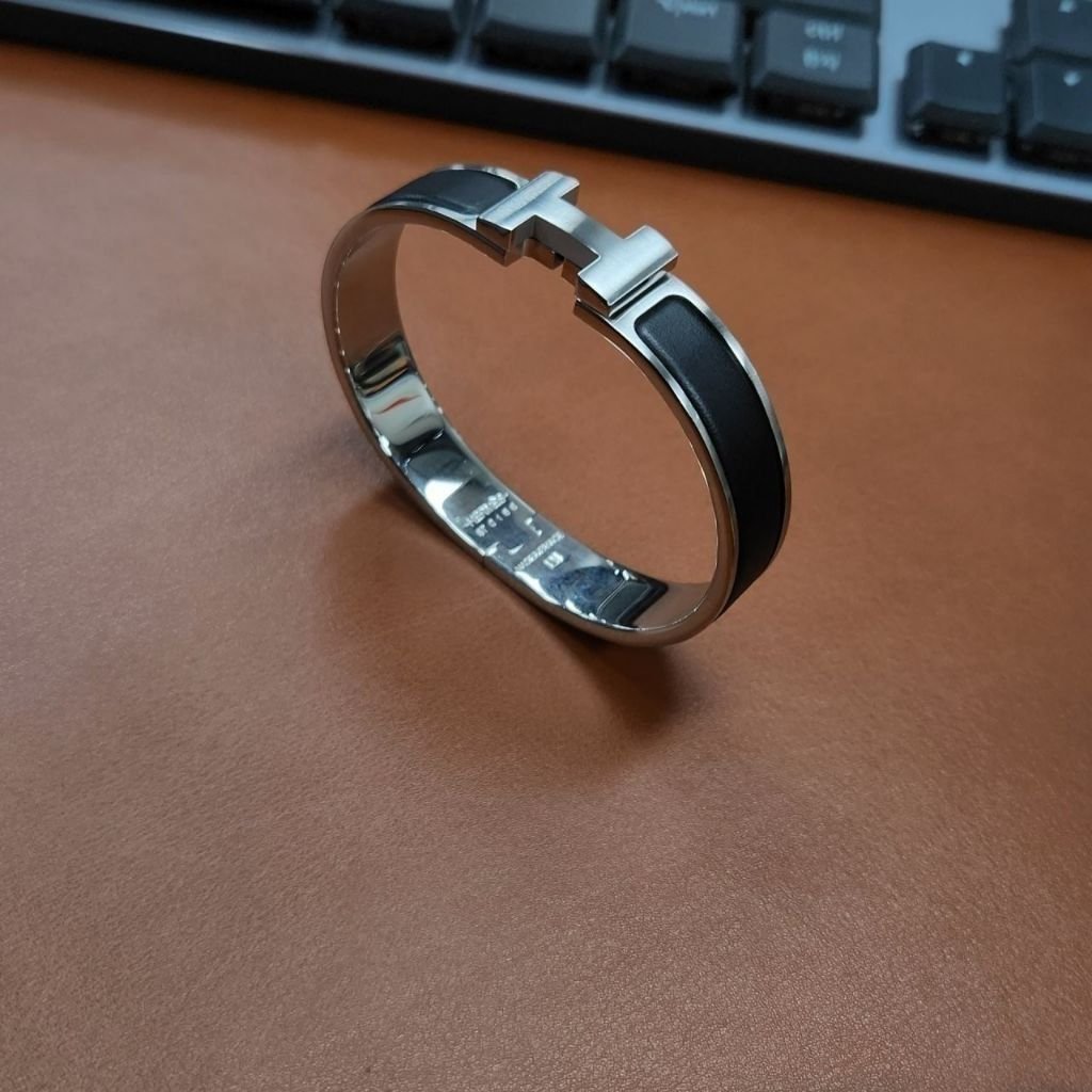 에르메스 491 클릭아슈 올블랙 무광 팔찌(남성) - 이미지 2