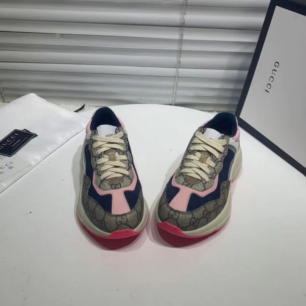 구찌 여성 뉴 라이톤 스니커즈(베이지 핑크) - 이미지 7