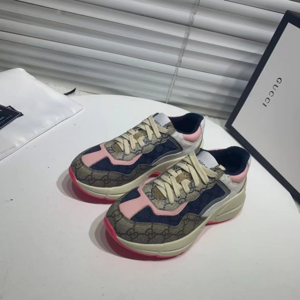 구찌 여성 뉴 라이톤 스니커즈(베이지 핑크) - 이미지 9