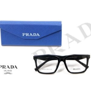 프라다 안경(테 두껍 금장 마크)