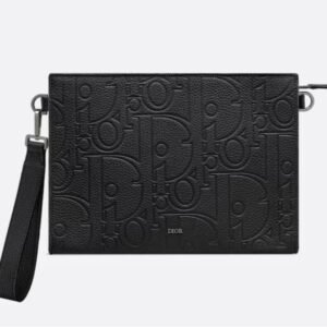 Dior Gravity A5 트라이앵글 파우치 블랙 가죽 (풀박스)